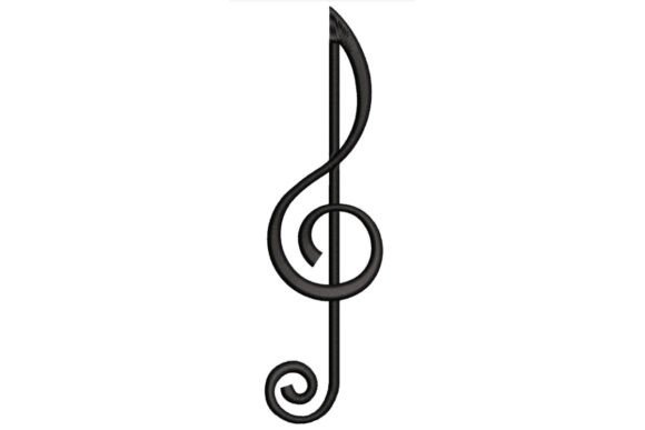 Embroidery Design: Musical Note Music