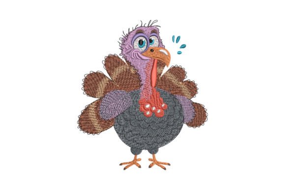 Fun Turkey Embroidery Design