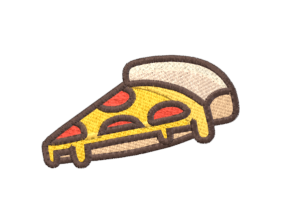 Pizza Emoji Embroidery Design