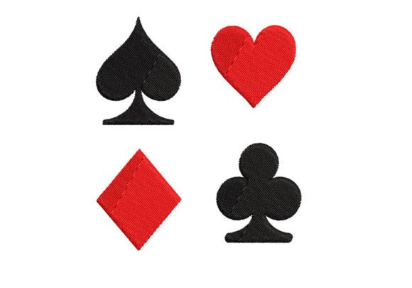 Playing Cards Symbols for Holiday Embroidery