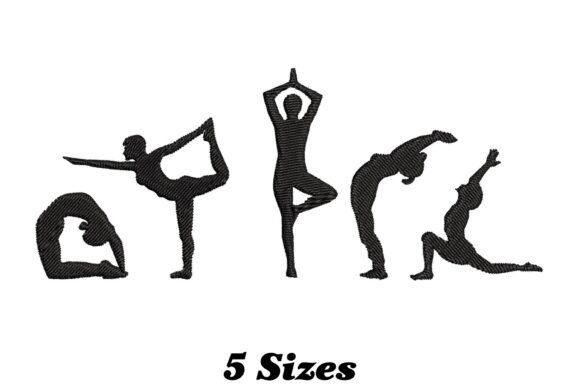 Yoga Classs Embroidery Design